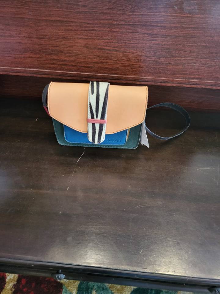Pink Upcycled Crossbody with dual purpose /flip strap