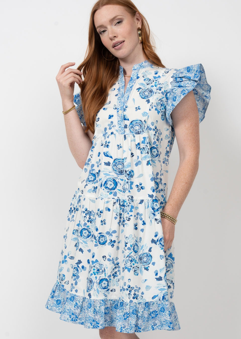 China Plate Blue Dress