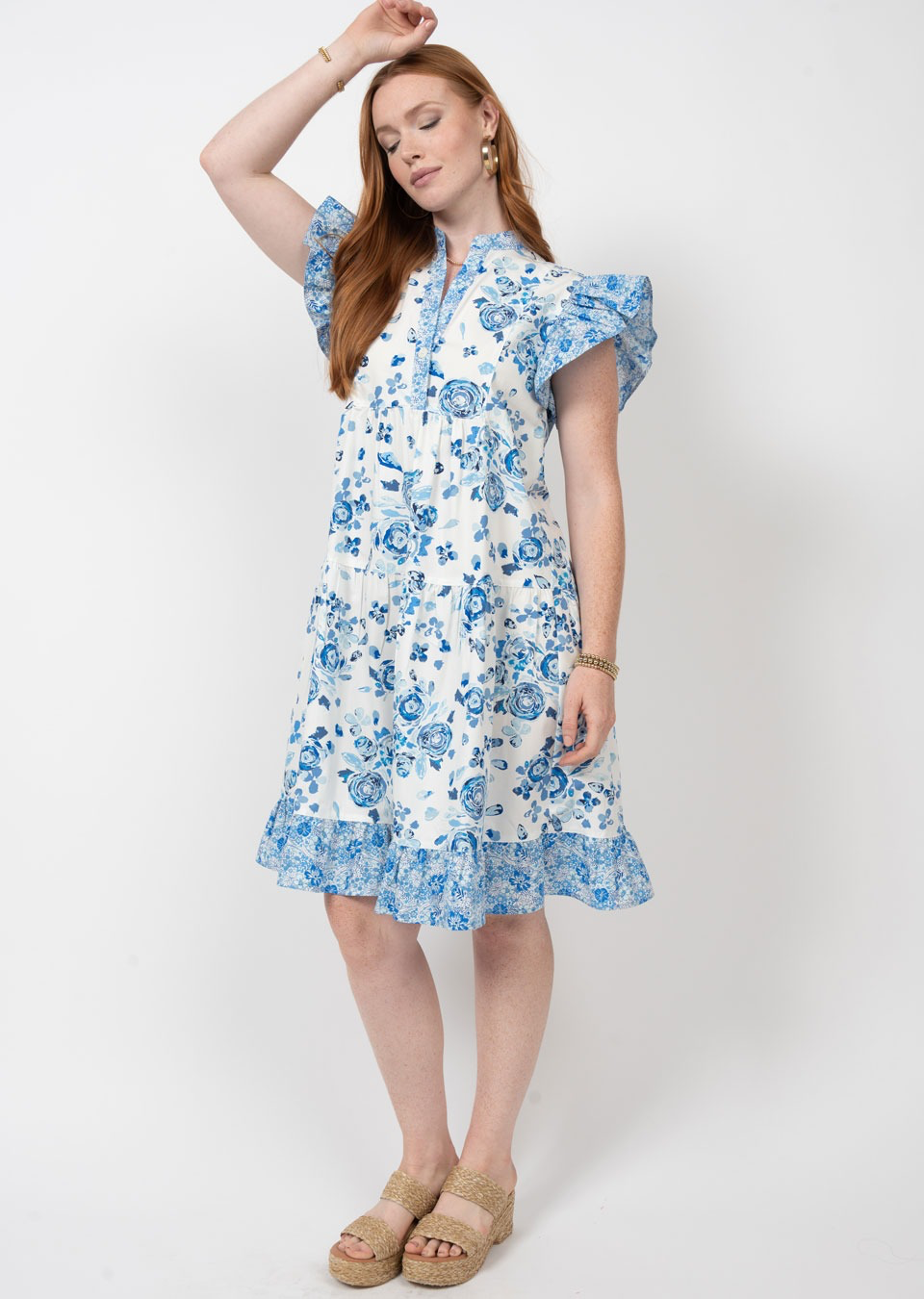 China Plate Blue Dress