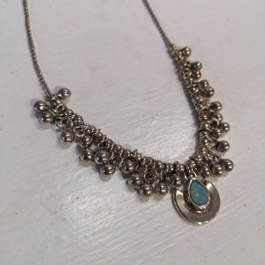 Blue charm pendant necklace